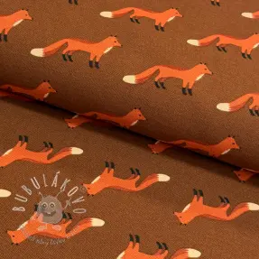 Dekoračná látka premium Fox parade brown