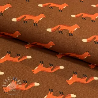 Dekoračná látka premium Fox parade brown