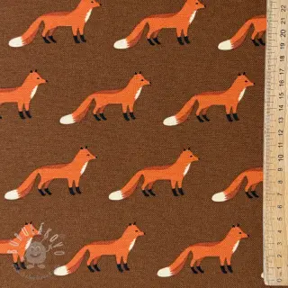 Dekoračná látka premium Fox parade brown