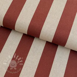 Dekoračná látka Linenlook Joyful basic stripe terra