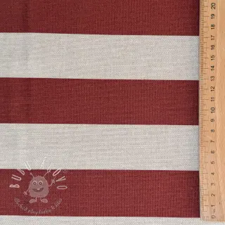 Dekoračná látka Linenlook Joyful basic stripe terra