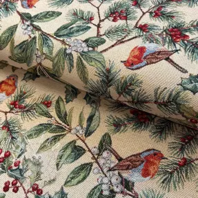 Dekoračná látka GOBELIN premium Robin winter charm