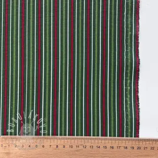 Dekoračná látka premium Line Xmas stripe army