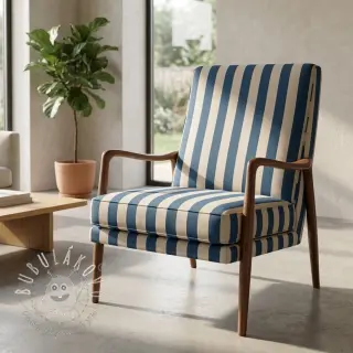 Dekoračná látka Linenlook Joyful basic stripe denim