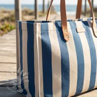 Dekoračná látka Linenlook Joyful basic stripe denim