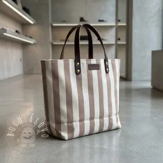 Dekoračná látka Linenlook Joyful basic stripe taupe