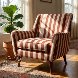 Dekoračná látka Linenlook Joyful basic stripe terra