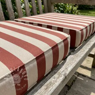 Dekoračná látka Linenlook Joyful basic stripe terra