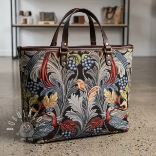 Dekoračná látka GOBELIN premium Leafy paradise bird