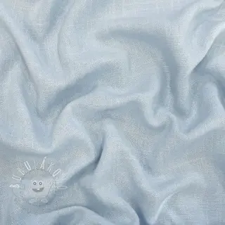 Viskóza s ľanom WASHED light blue