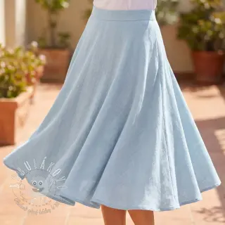 Viskóza s ľanom WASHED light blue