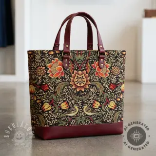 Dekoračná látka GOBELIN premium Graceful art craft black PANEL