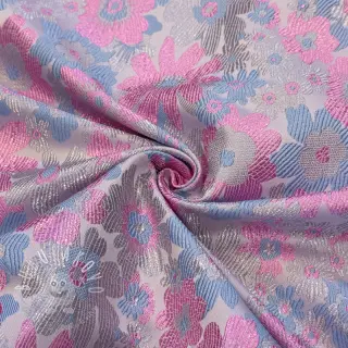 Látka na kostým JACQUARD Flowers light lilac
