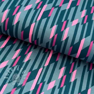 Spoločenské a dámske látky PUNTA DI ROMA Abstract dark mint