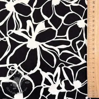 Bavlnená látka SATIN Magnolia NERIDA HANSEN black