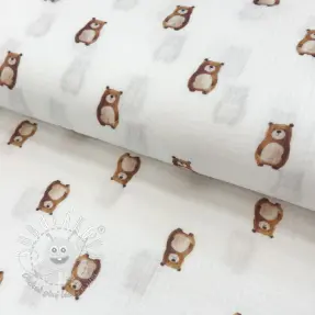 Dvojitá gázovina/mušelín Animals design B digital print ORGANIC