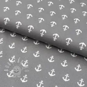 Bavlnená látka Anchors grey