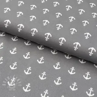 Bavlnená látka Anchors grey