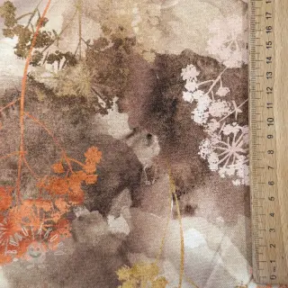 Dekoračná látka Flowers toffee digital print