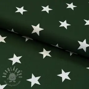 Bavlnená látka Stars dark green