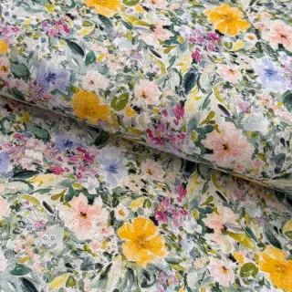 Viskóza s ľanom CREPE Flowers Simi digital print