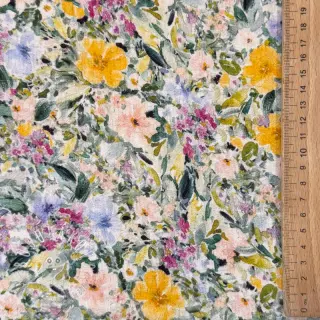 Viskóza s ľanom CREPE Flowers Simi digital print