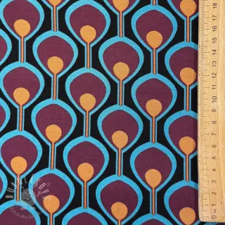 Viskóza ROSELLA STRETCH Abstract black