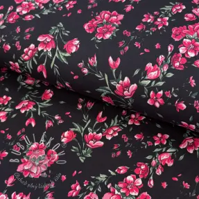 Spoločenské a dámske látky SOFT SKIN black