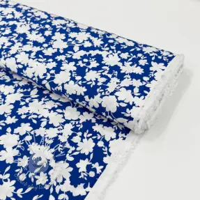 Viskóza STRETCH Flowers cobalt