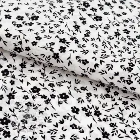 Spoločenské a dámske látky MAGNOLIA STRETCH Flowers white