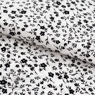 Spoločenské a dámske látky MAGNOLIA STRETCH Flowers white