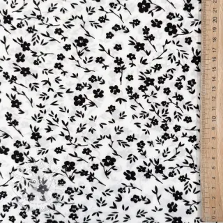 Spoločenské a dámske látky MAGNOLIA STRETCH Flowers white