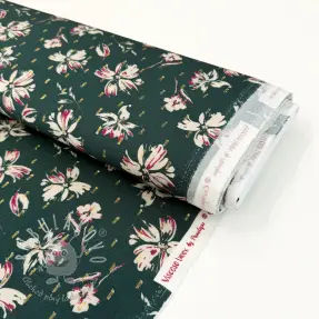 Viskóza LUREX Flowers dark emerald