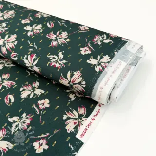 Viskóza LUREX Flowers dark emerald