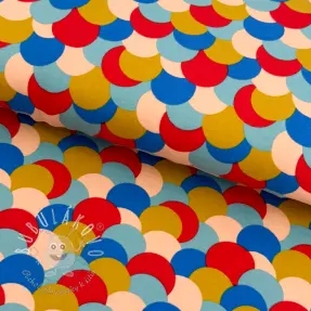 Teplákovina Colourful dots light blue