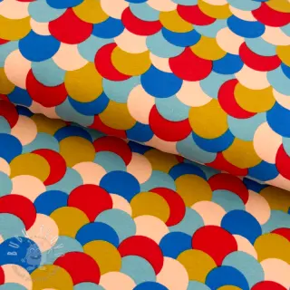 Teplákovina Colourful dots light blue