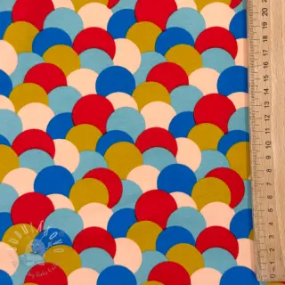Teplákovina Colourful dots light blue