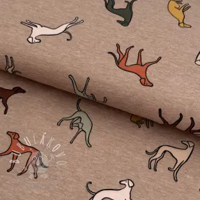 Úplet Dogs melange taupe