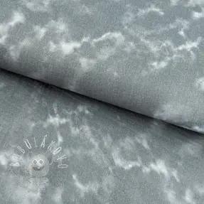 Dvojitá gázovina/mušelín TIE DYE rock grey