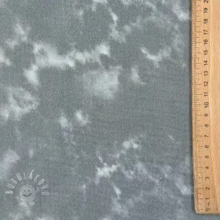 Dvojitá gázovina/mušelín TIE DYE rock grey
