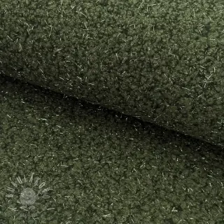 Kabátovina BOUCLE LUREX dark green
