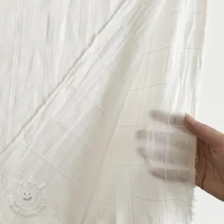 Bavlnená látka VOILE DOBBY off white