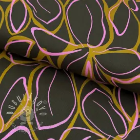 Viskóza ROSELLA STRETCH Abstract flow dark green