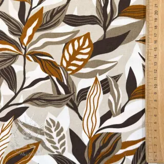Dekoračná látka Leaves taupe