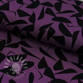 Viskóza POPLIN STRETCH Abstract purple