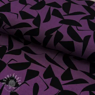 Viskóza POPLIN STRETCH Abstract purple