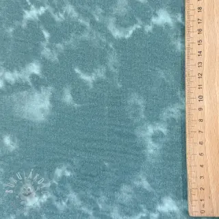 Dvojitá gázovina/mušelín TIE DYE dark cyan