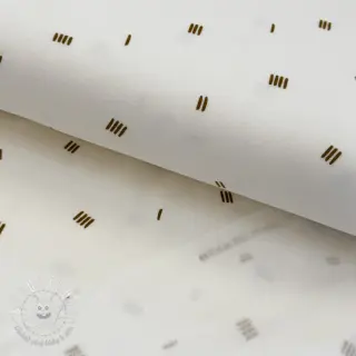 Teplákovina počesaná SOFT Stripes ecru