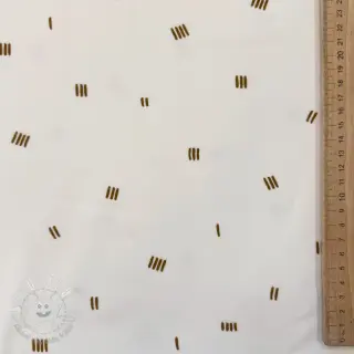 Teplákovina počesaná SOFT Stripes ecru