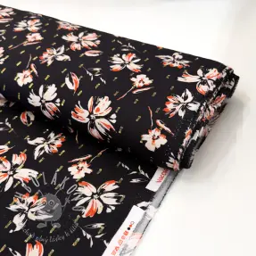 Viskóza LUREX Flowers black